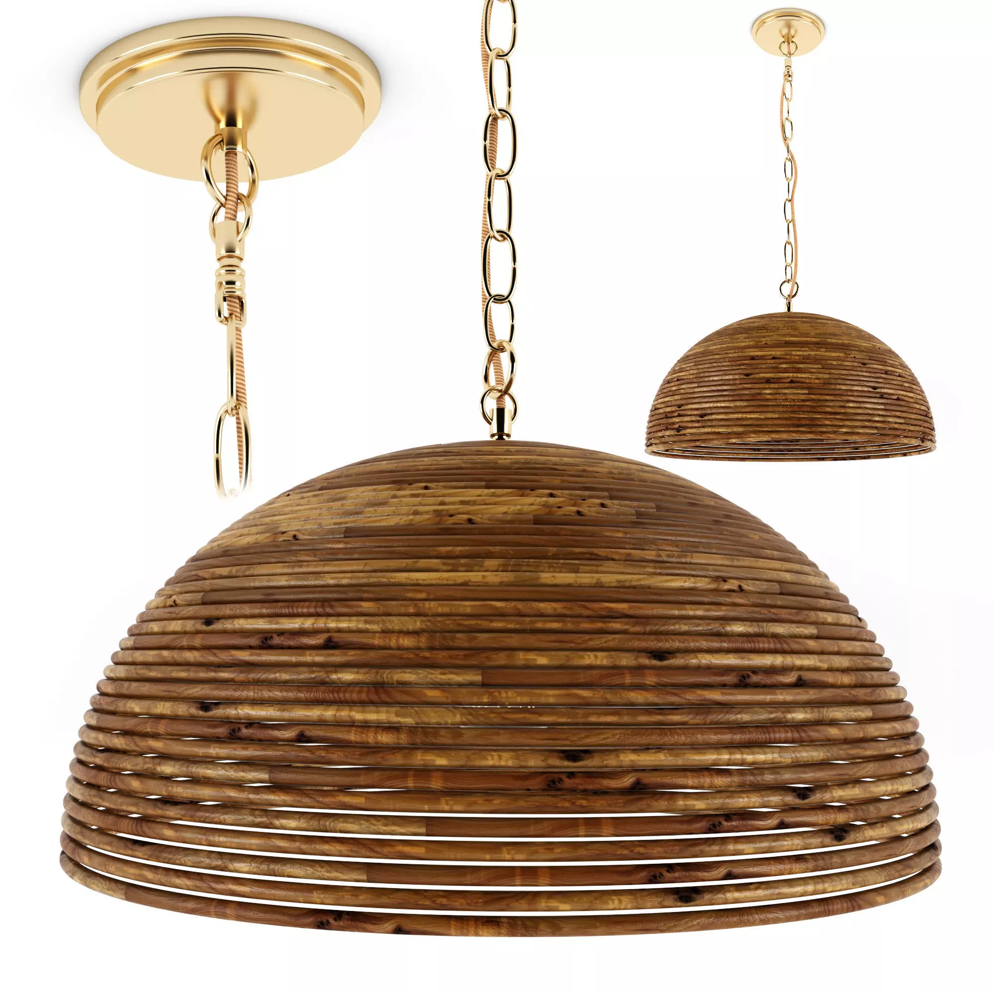 Lilou rattan pendant 3D model_0