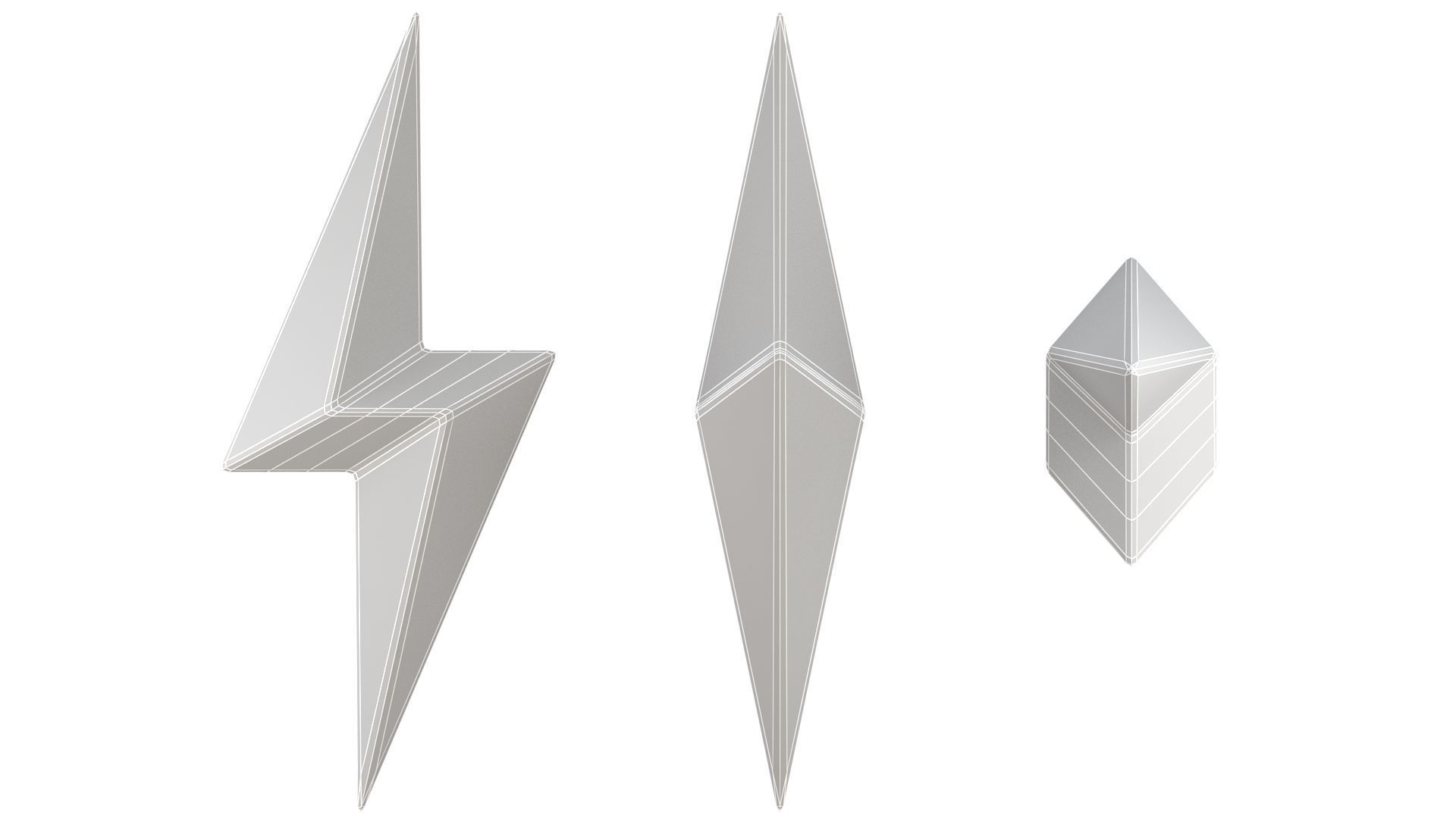 Lightning symbol 01 3D model_16