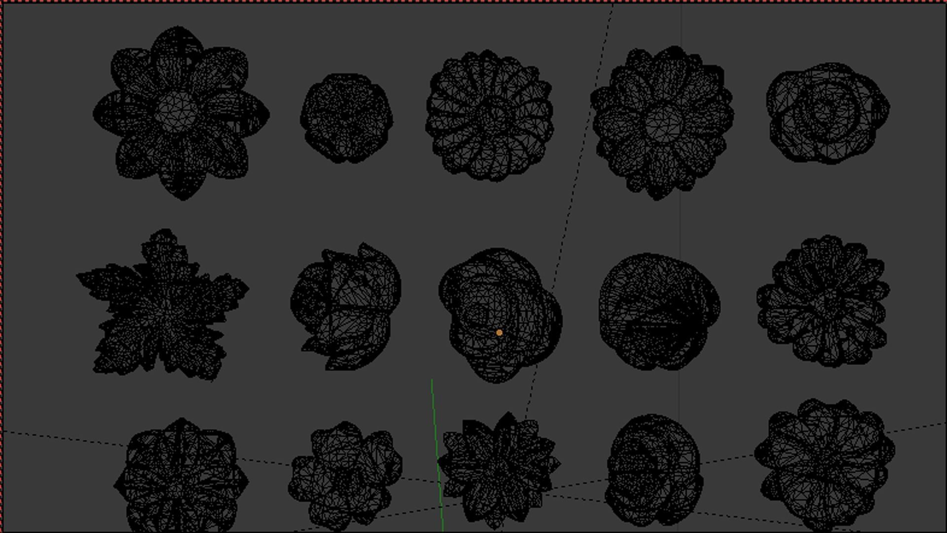 Decorative Flowers Set 01 3D print model_6