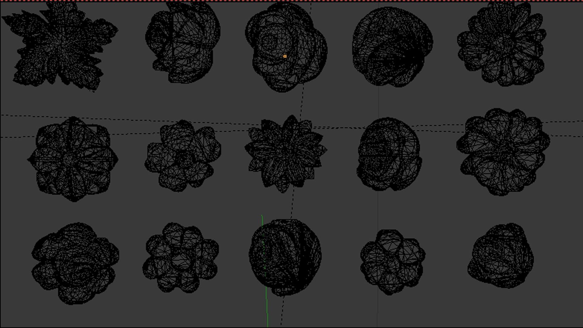 Decorative Flowers Set 01 3D print model_7