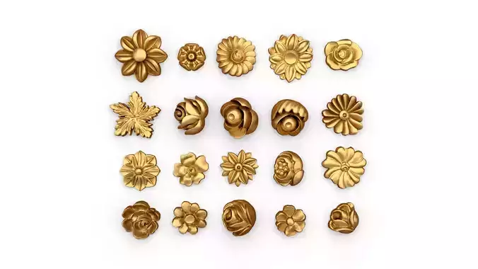 Decorative Flowers Set 01