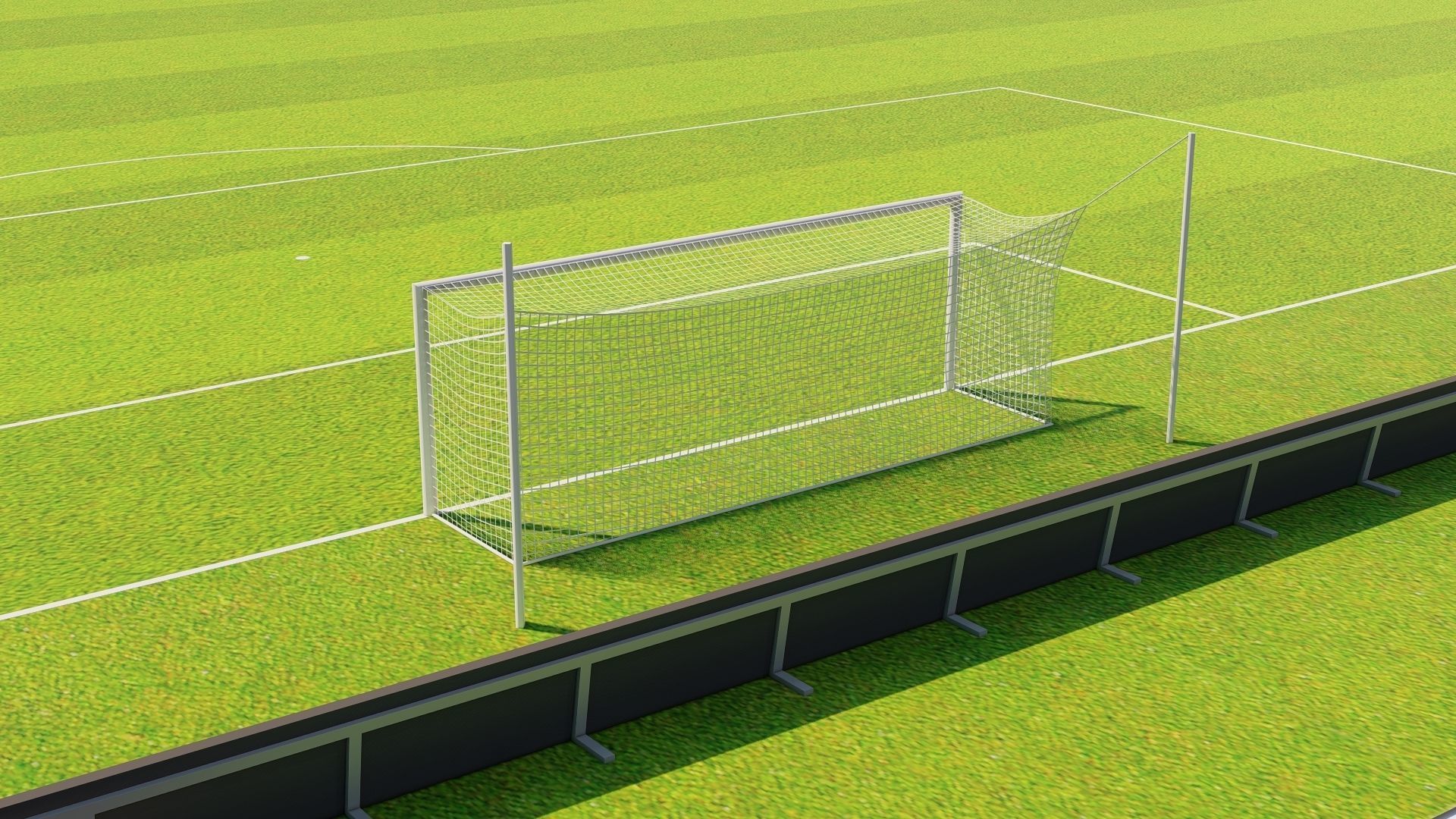 Football-Soccer Field FIFA  dimensions Low-poly 3D model_2