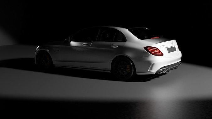 Mercedes C63-AMG-Ready and Rigged Completely  Low-poly 3D model