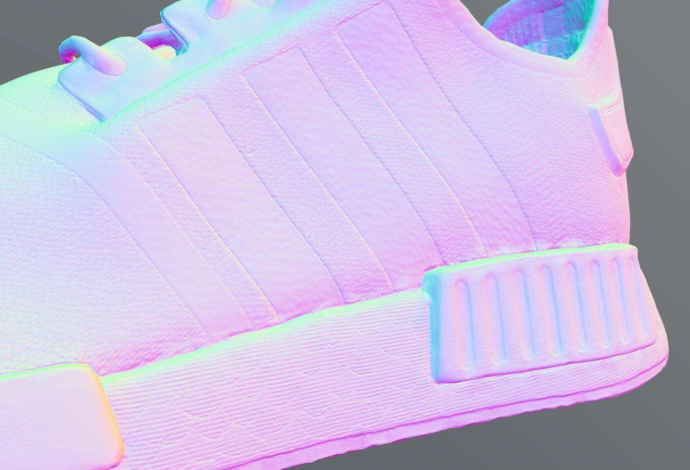 Adidas NMD R1 sneaker Low-poly 3D model_11