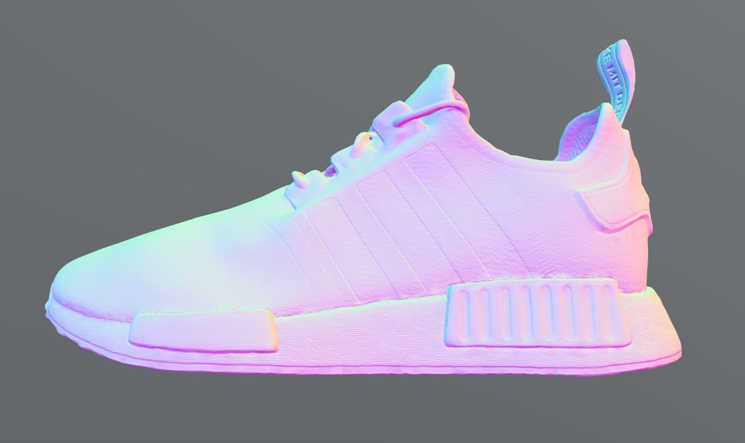 Adidas NMD R1 sneaker Low-poly 3D model_10