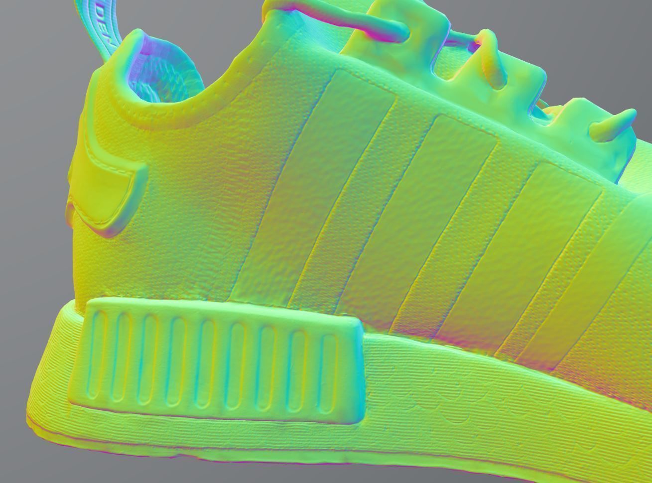Adidas NMD R1 sneaker Low-poly 3D model_13