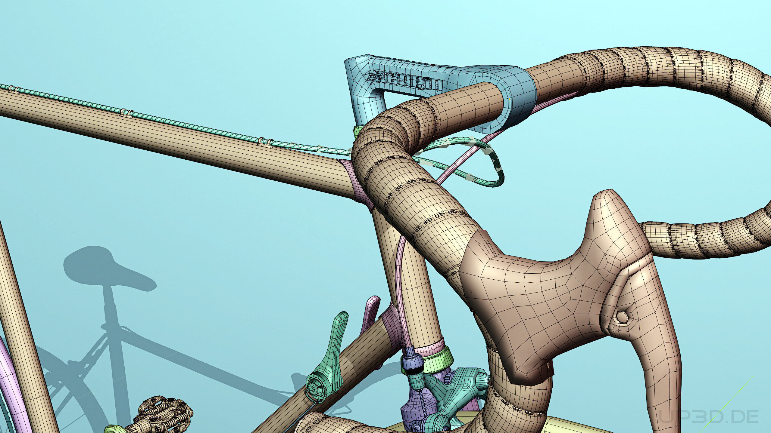 Retro  Racing Bicycle high detailed 3D model_7