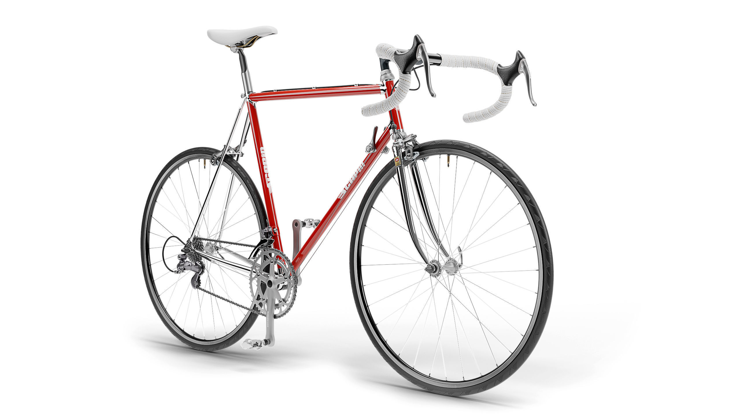 Retro  Racing Bicycle high detailed 3D model_1