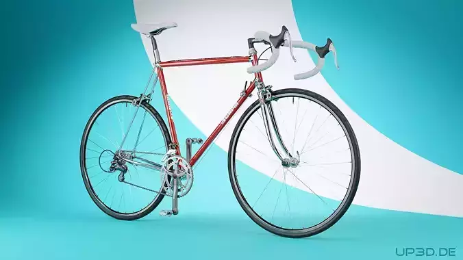 Retro  Racing Bicycle high detailed 3D model
