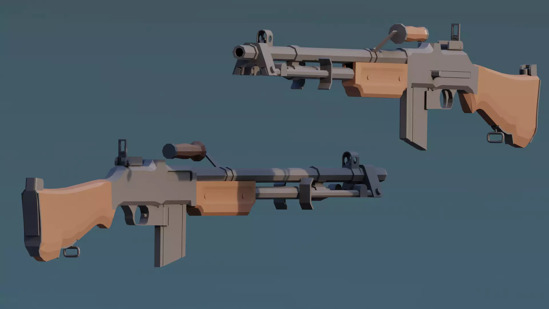 Bar m1918 - Low Poly Low-poly 3D model_0