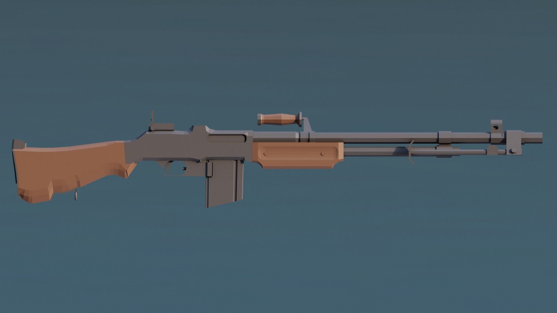 Bar m1918 - Low Poly Low-poly 3D model_1