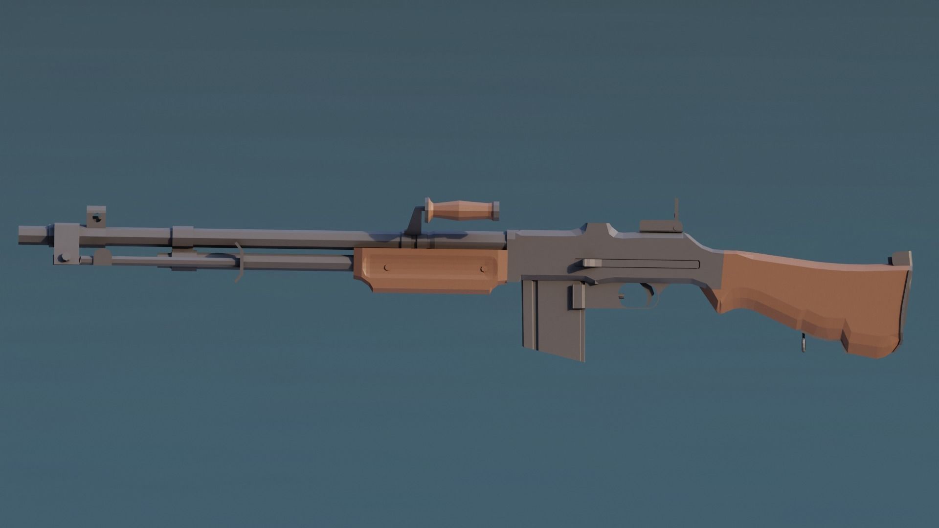 Bar m1918 - Low Poly Low-poly 3D model_2