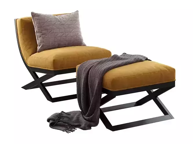 American Leather Tori Armchair And Ottoman