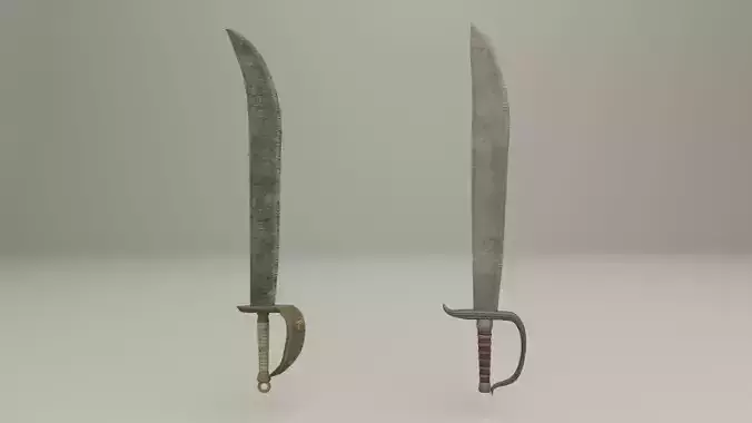 Pirate swords Low-poly 3D model