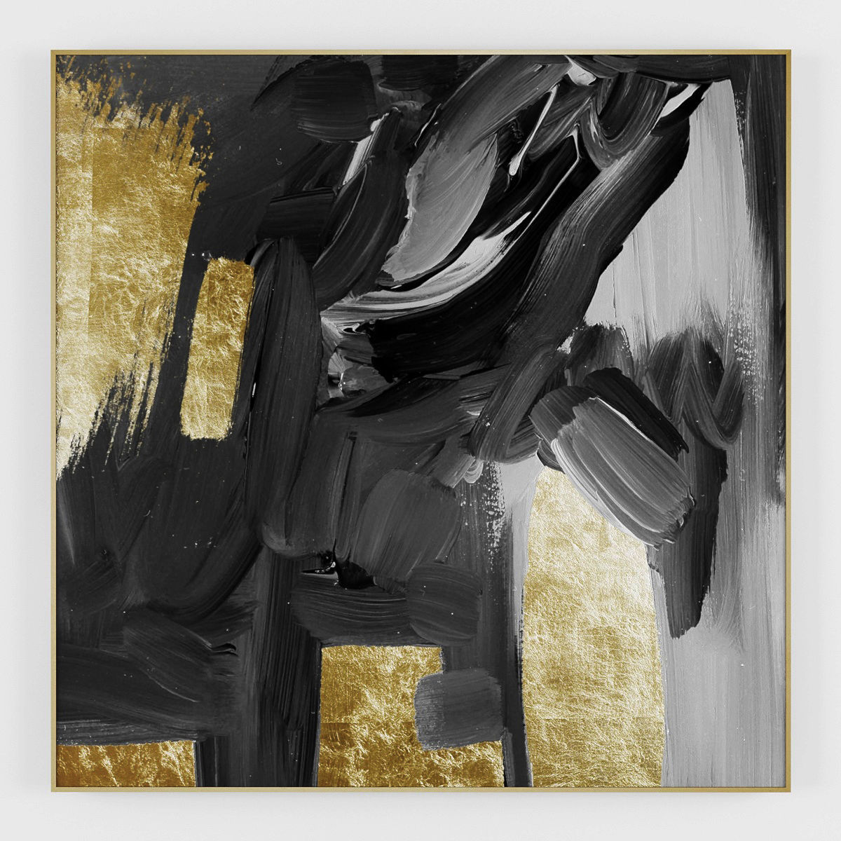 Pictures159 abstract painting gold Low-poly 3D model_2