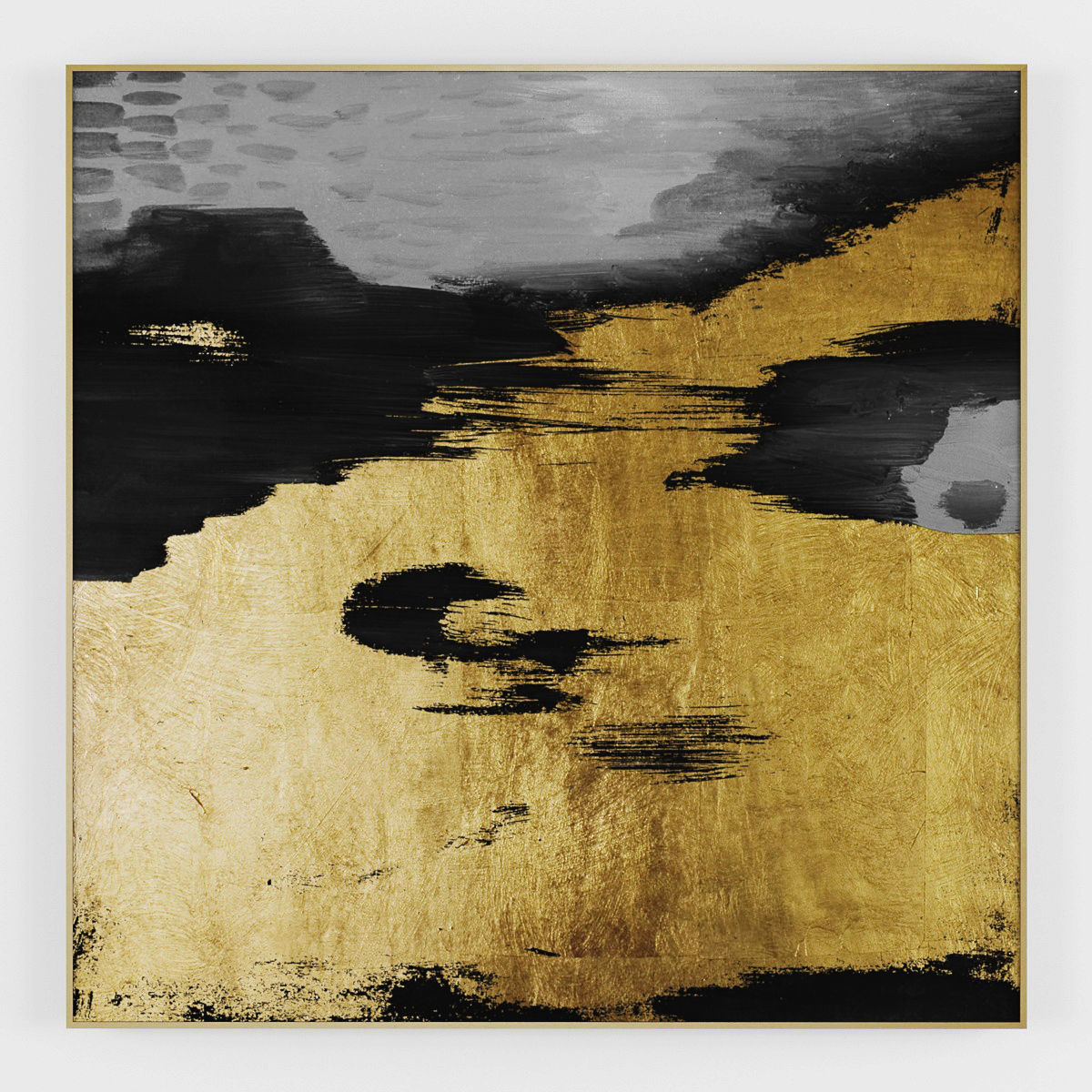 Pictures159 abstract painting gold Low-poly 3D model_1