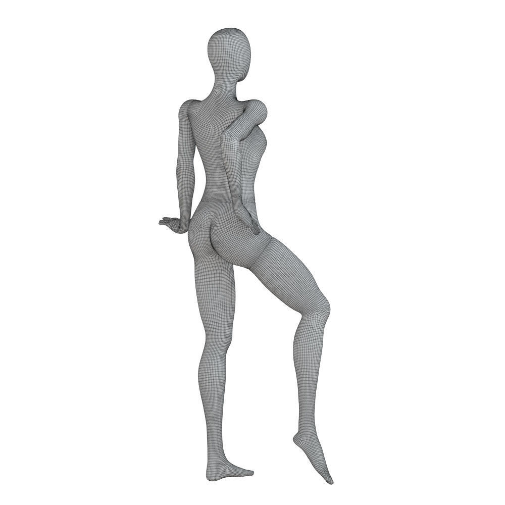 Female Abstract Mannequin 67 3D model_6