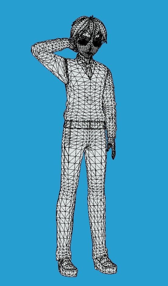 CyberEye Original Character Low-poly 3D model_3