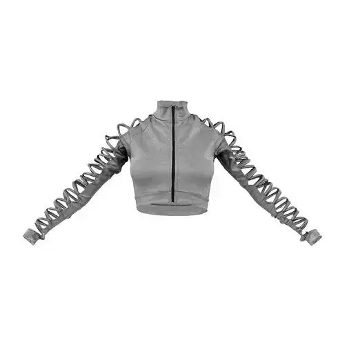 Cross Sleeves Metallic Top 3D model