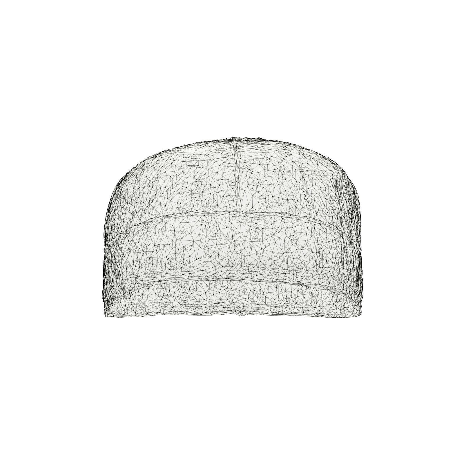 Cross Felt Hat 3D model_6