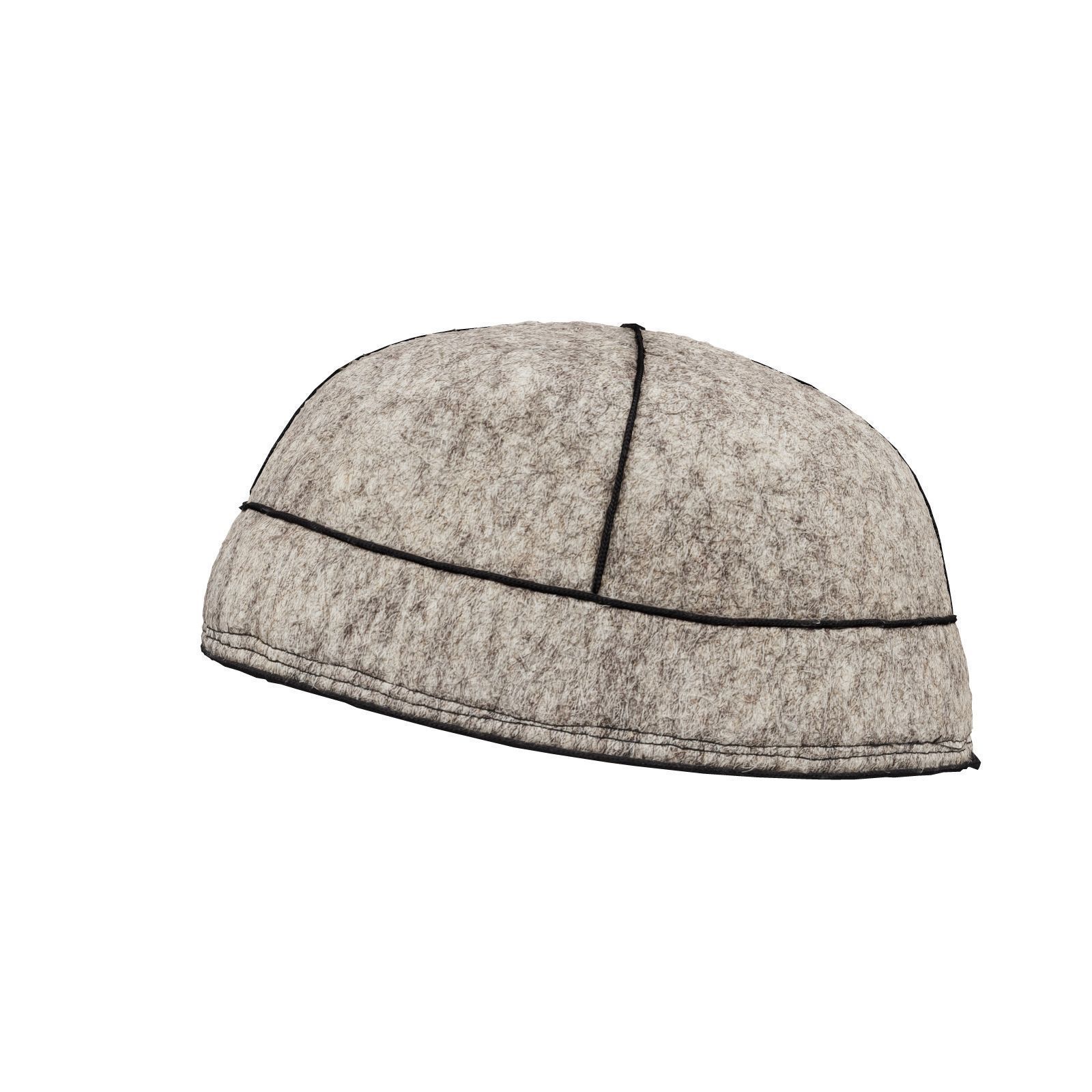 Cross Felt Hat 3D model_4