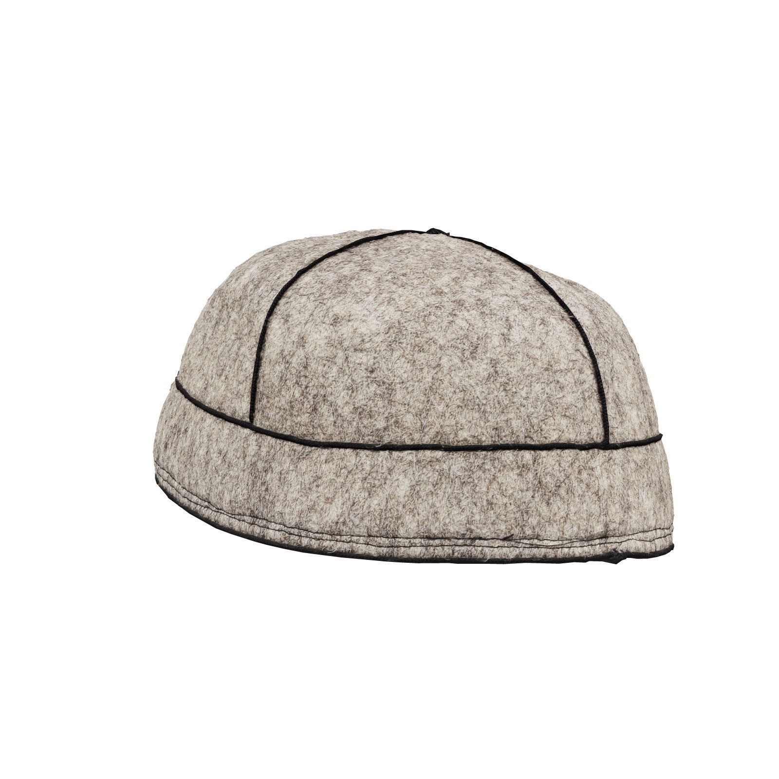 Cross Felt Hat 3D model_3