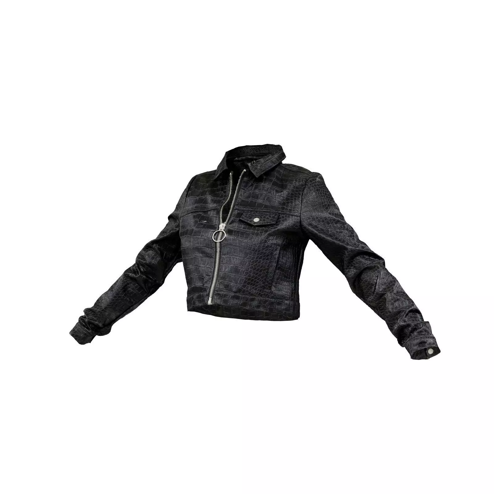 Crocodile Vinyl Jacket 3D model_0