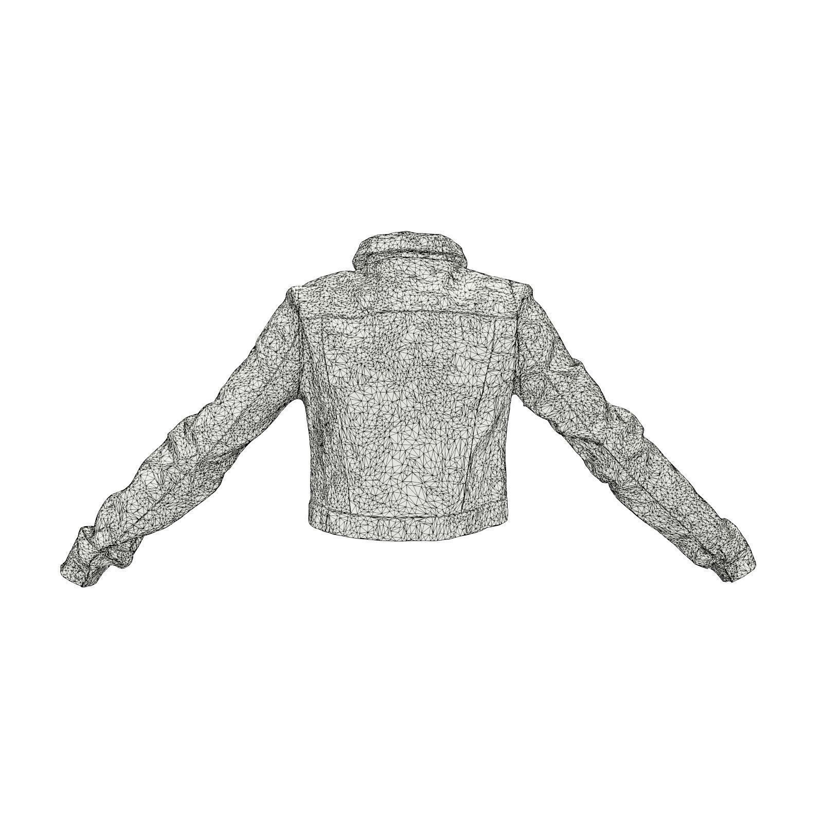 Crocodile Vinyl Jacket 3D model_7