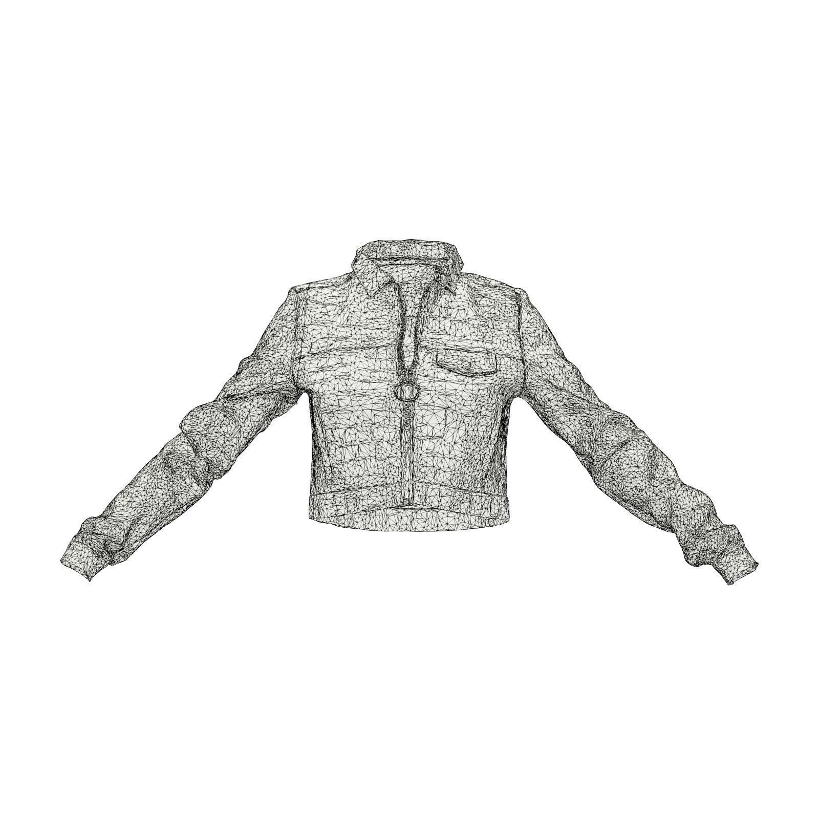 Crocodile Vinyl Jacket 3D model_6