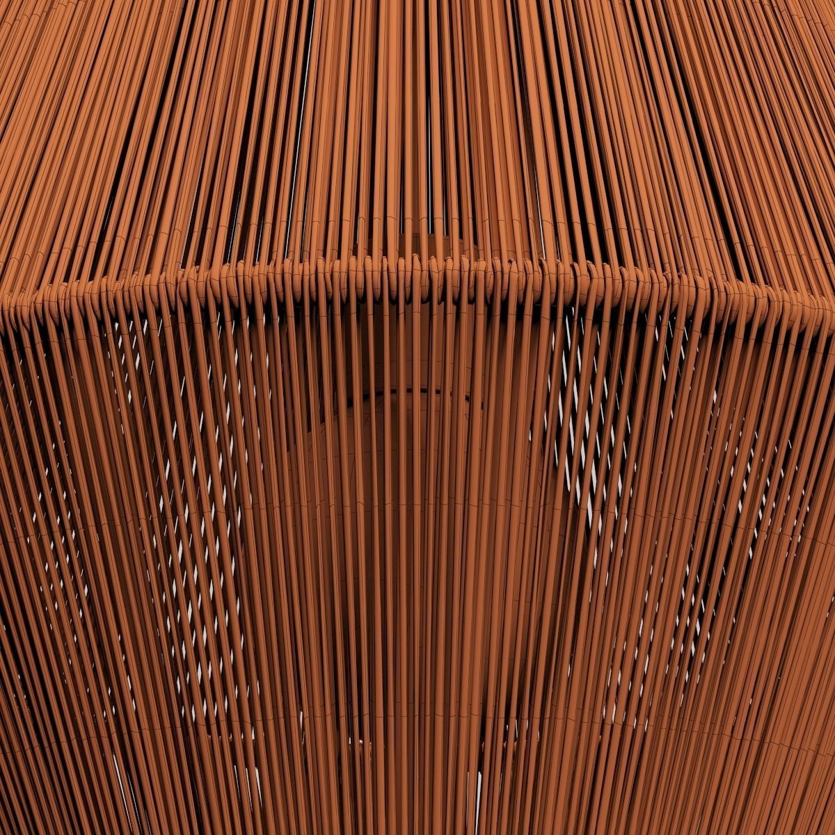 Lamp wood rattan wicker Cone n3 3D model_20