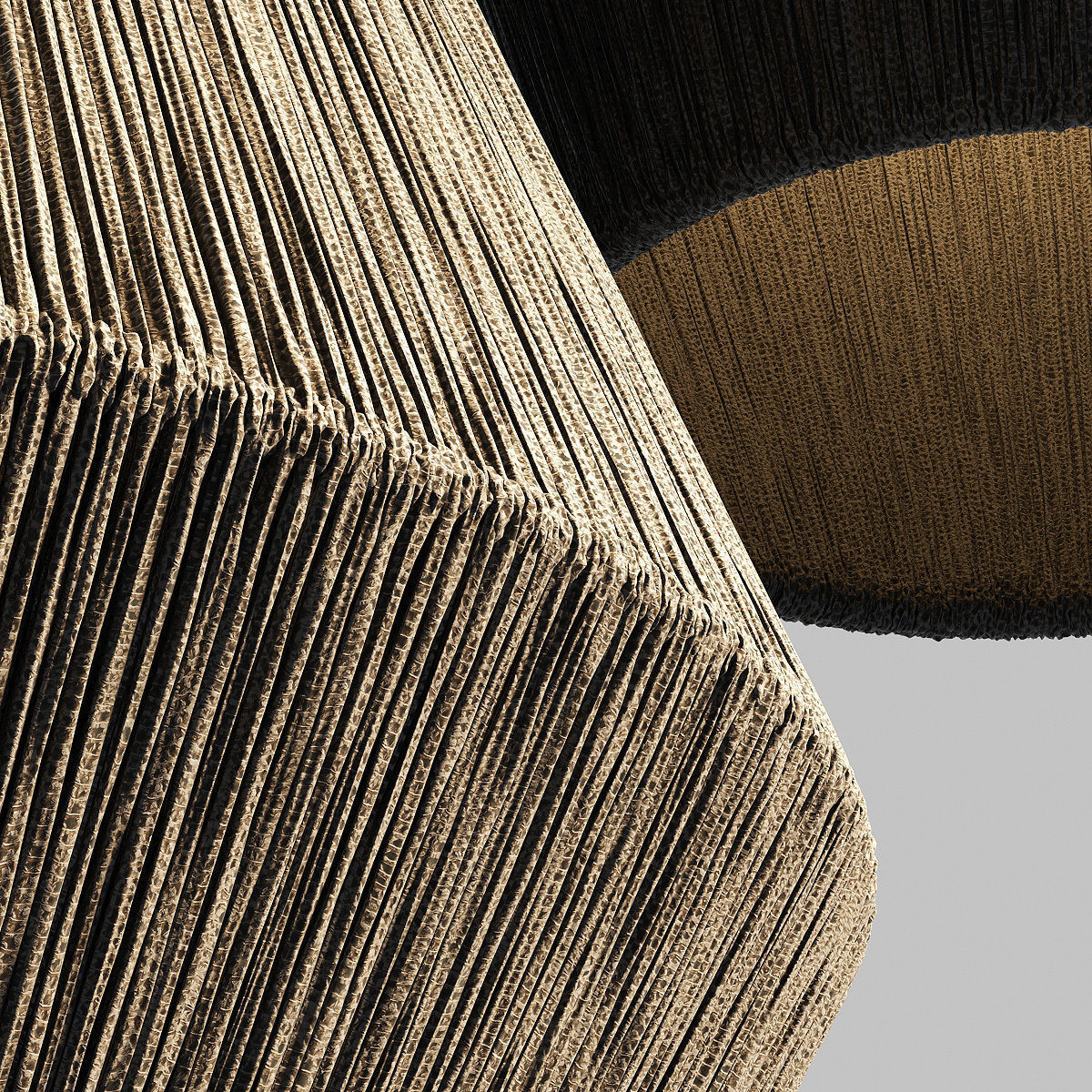 Lamp wood rattan wicker Cone n3 3D model_4