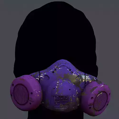 Gas mask helmet 3d model scifi Low-poly Low-poly 3D model