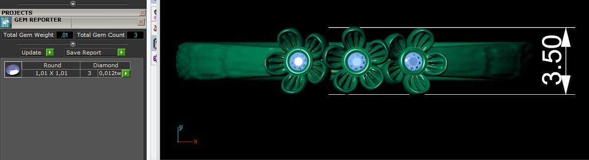 spring ring with flowers 3D print model_6