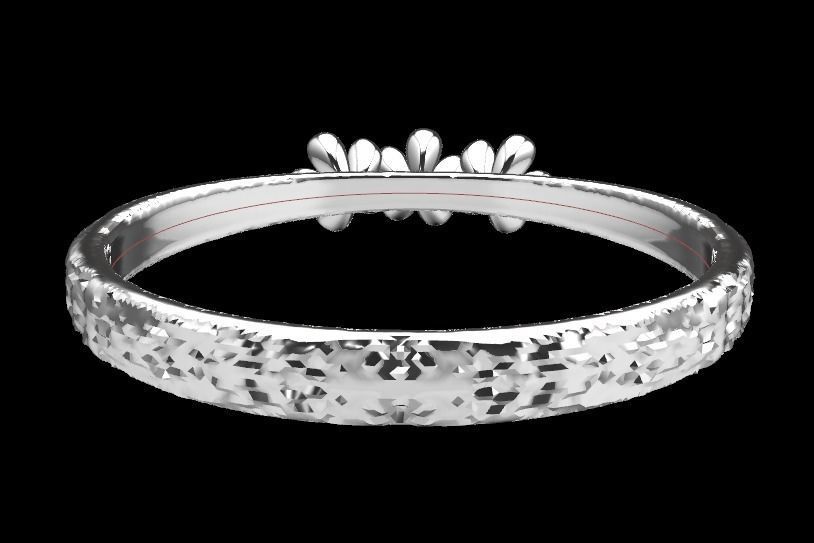 spring ring with flowers 3D print model_3