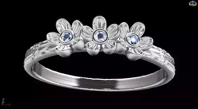 spring ring with flowers