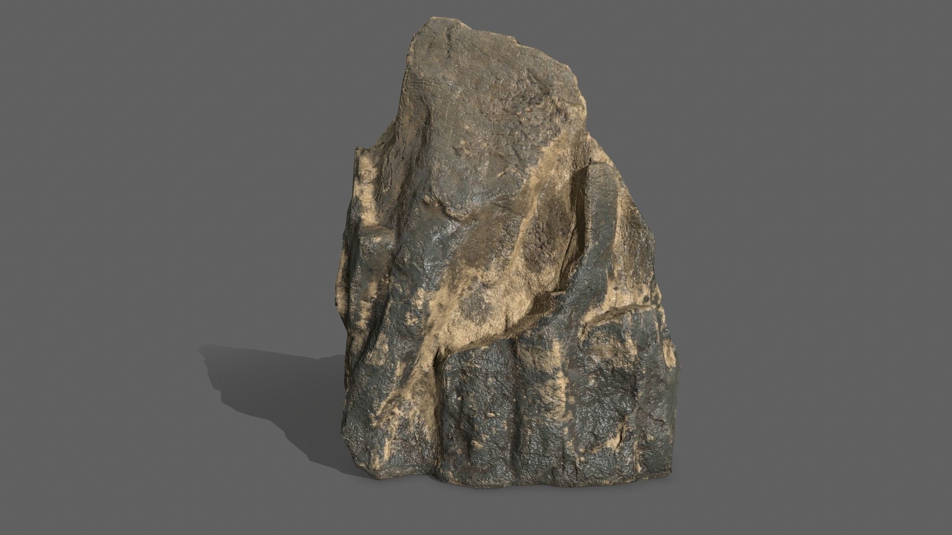 Rock Set tree stump Low-poly 3D model_21