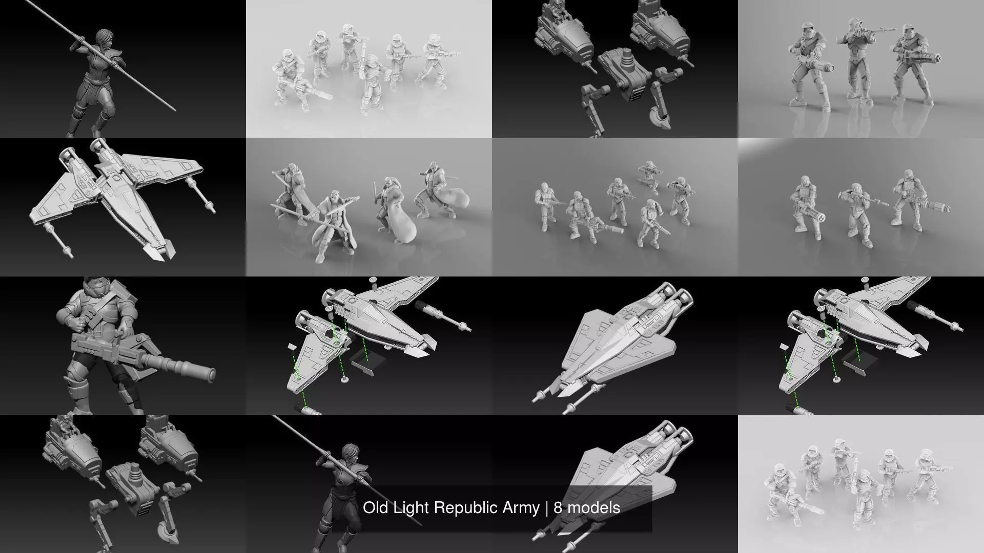 Old Light Republic Army 3D Model Collection_0