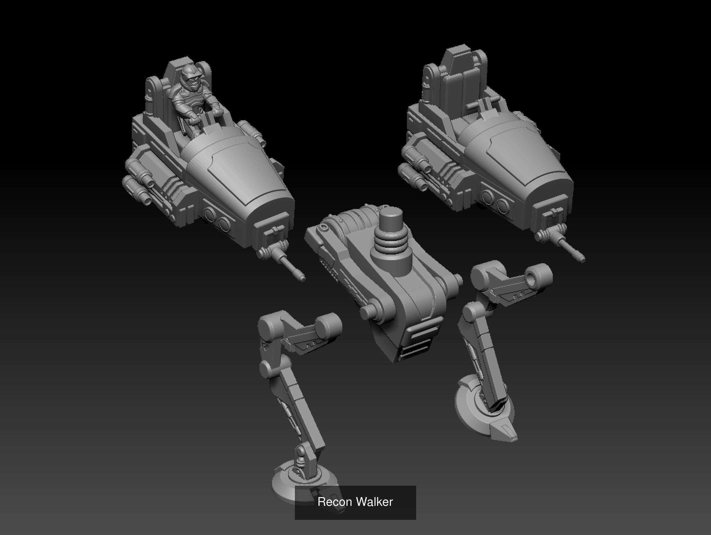 Old Light Republic Army 3D Model Collection_5