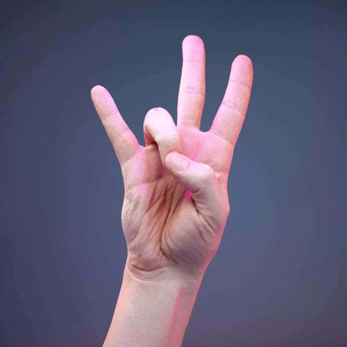 Finger Number 7 Low-poly 3D model