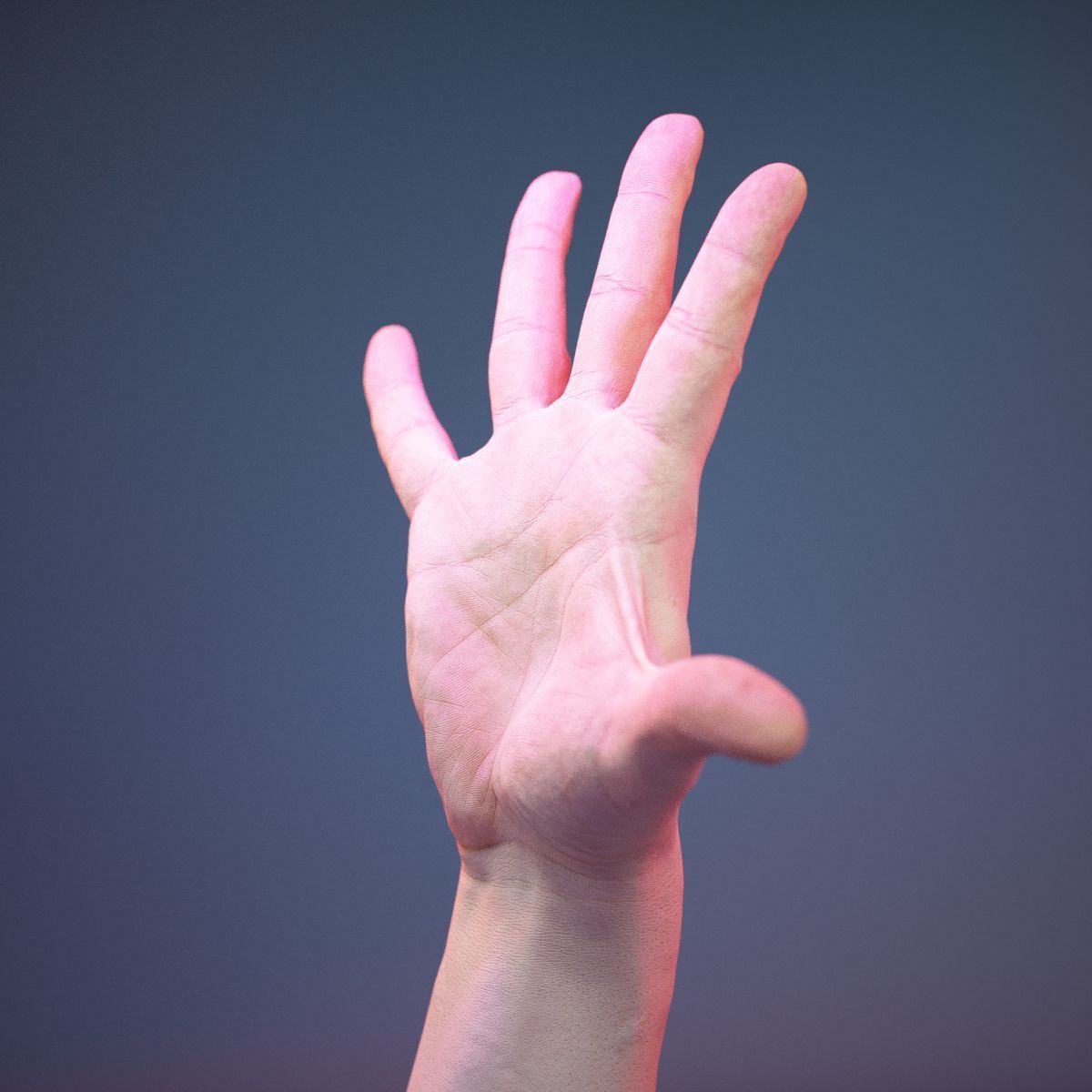 Finger Number 5 Low-poly 3D model_10