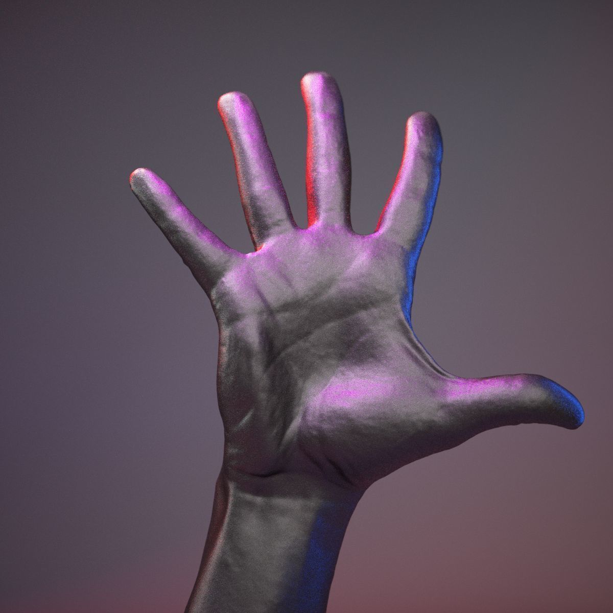 Finger Number 5 Low-poly 3D model_12