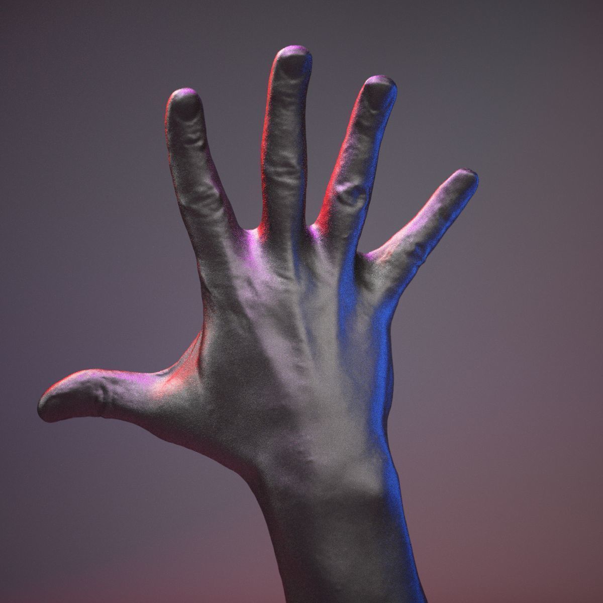 Finger Number 5 Low-poly 3D model_16
