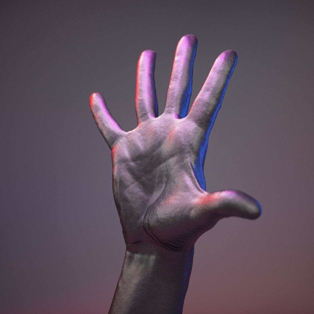 Finger Number 5 Low-poly 3D model_19