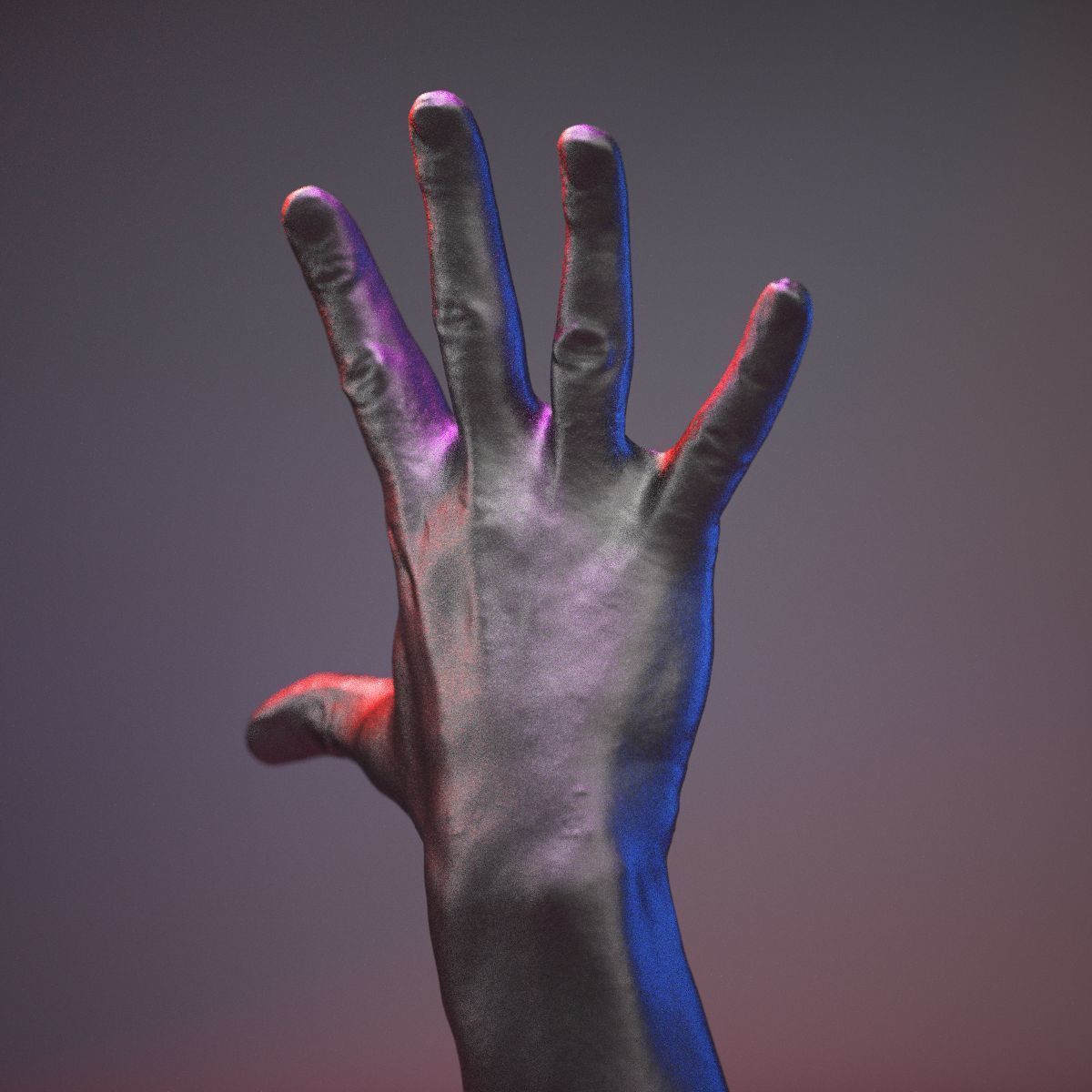 Finger Number 5 Low-poly 3D model_15