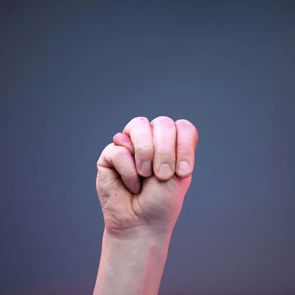 Finger Alphabet M Low-poly 3D model