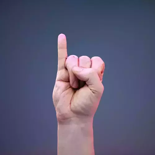 Finger Alphabet I Low-poly 3D model