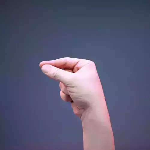 Finger Alphabet G Low-poly 3D model