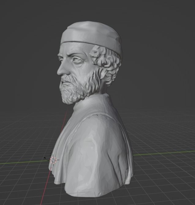 Donatello bust 3D print model_5