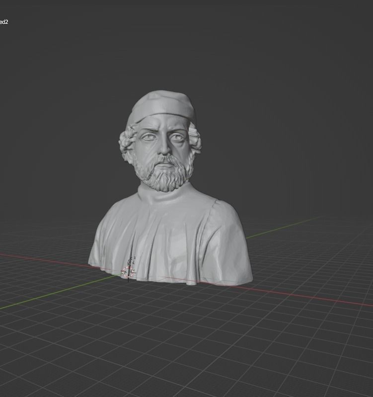 Donatello bust 3D print model_8