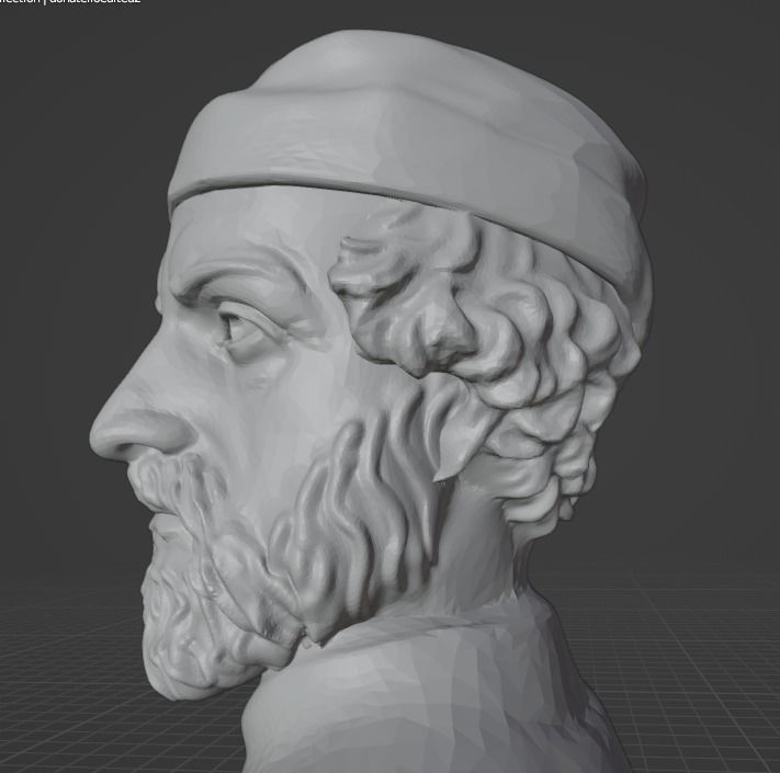 Donatello bust 3D print model_6